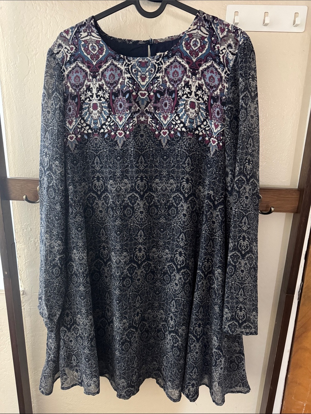 Printed Long Sleeve Dress by Urban Outfitters
